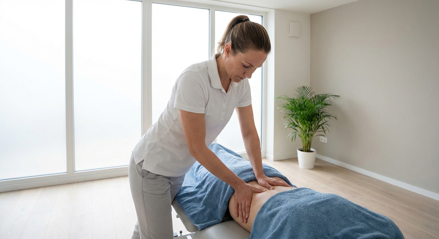 Rückenbehandlung bei novavital Hennef – Therapeutin behandelt Patienten